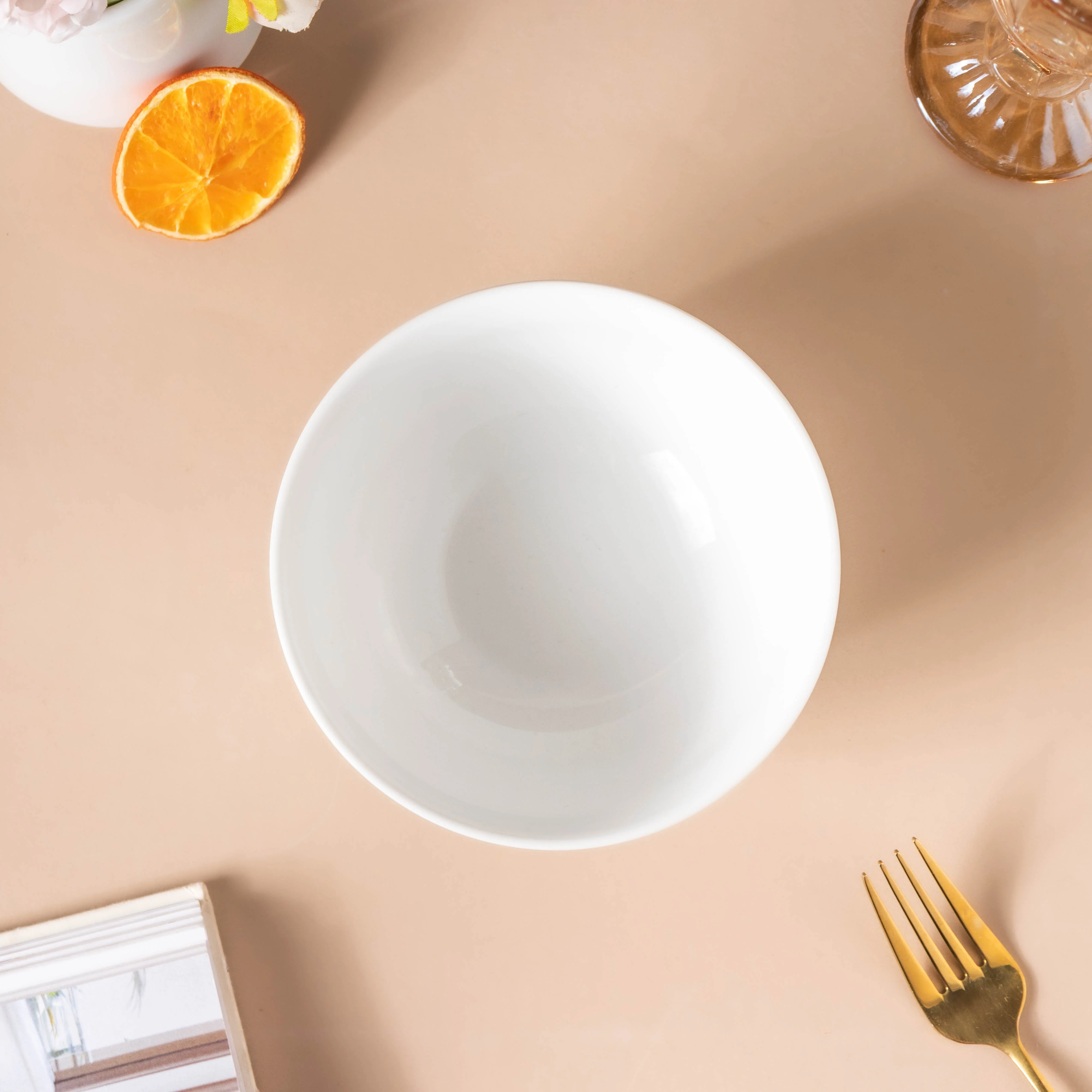 Riona Textured Ceramic Side Bowl White - Image 5