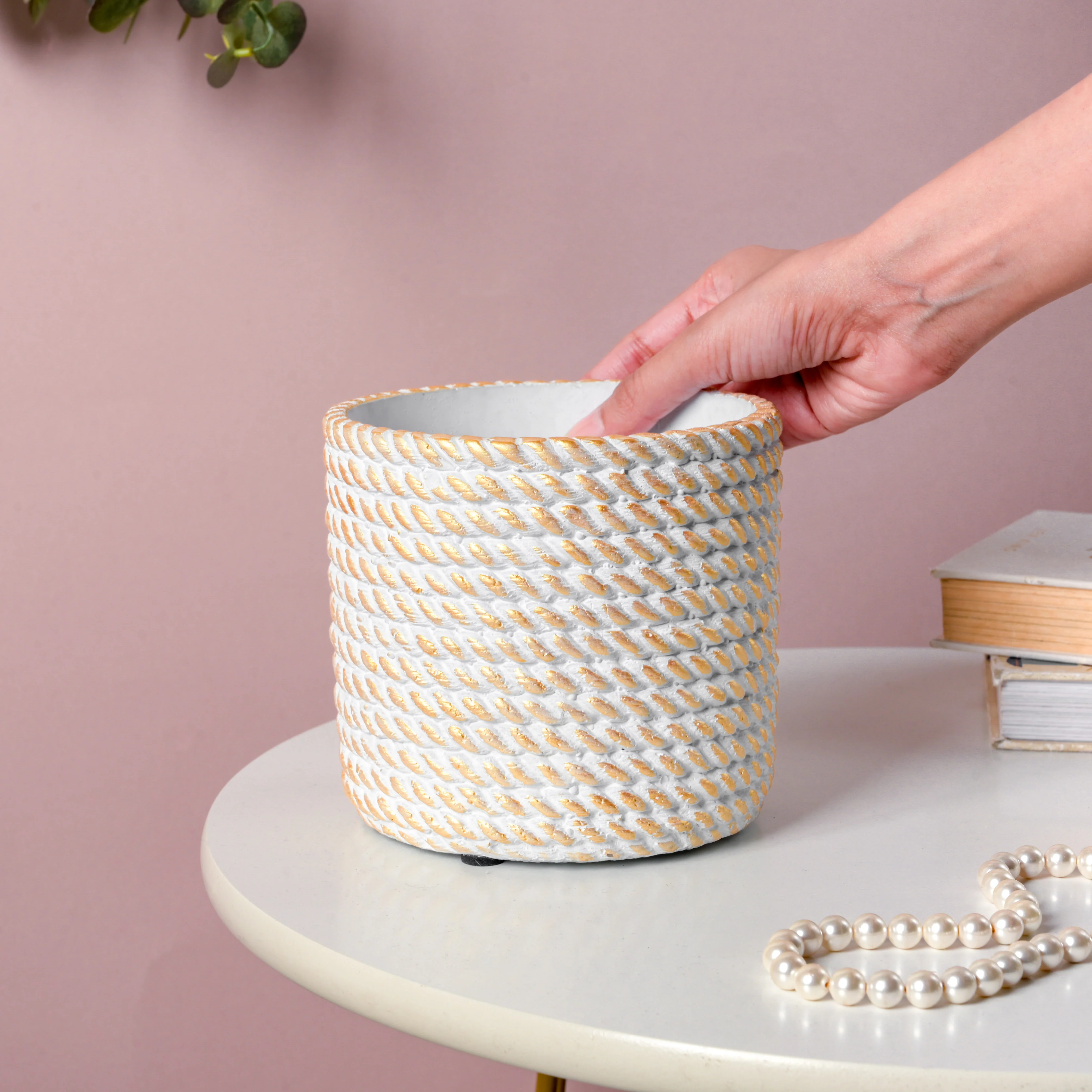 Ceramic Rope Planter Pot - Image 3