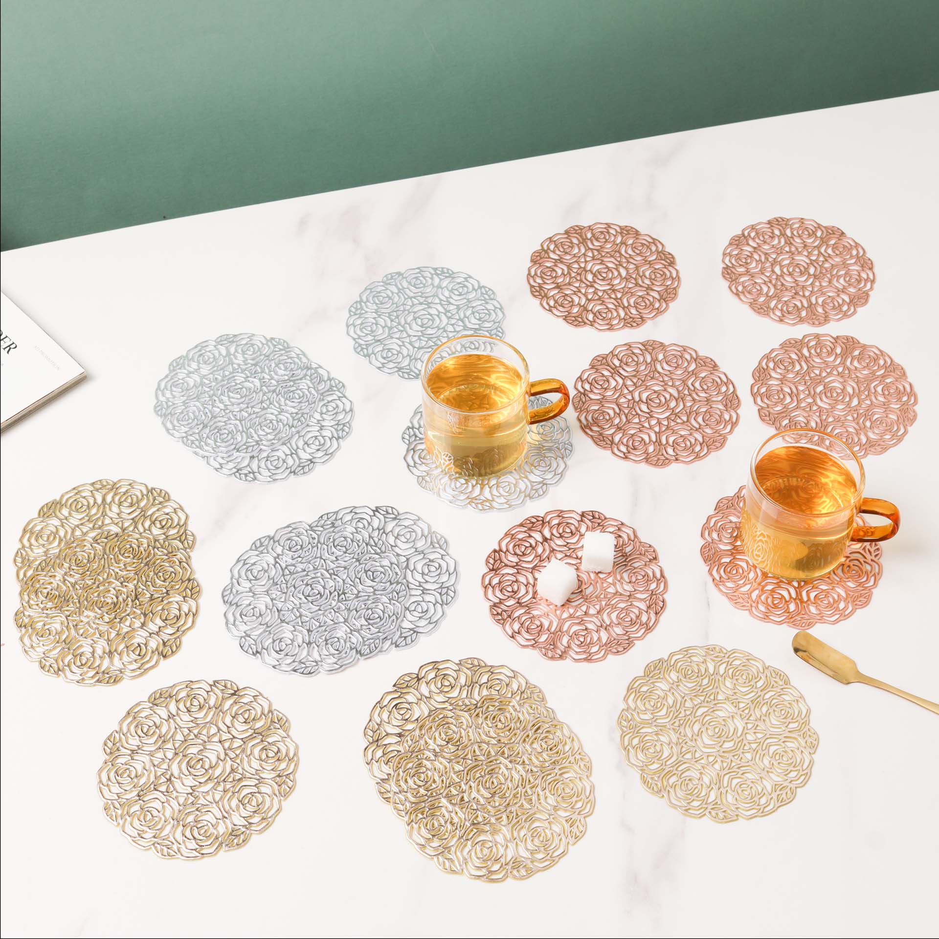 Rose Coaster Set of 6 - Image 2
