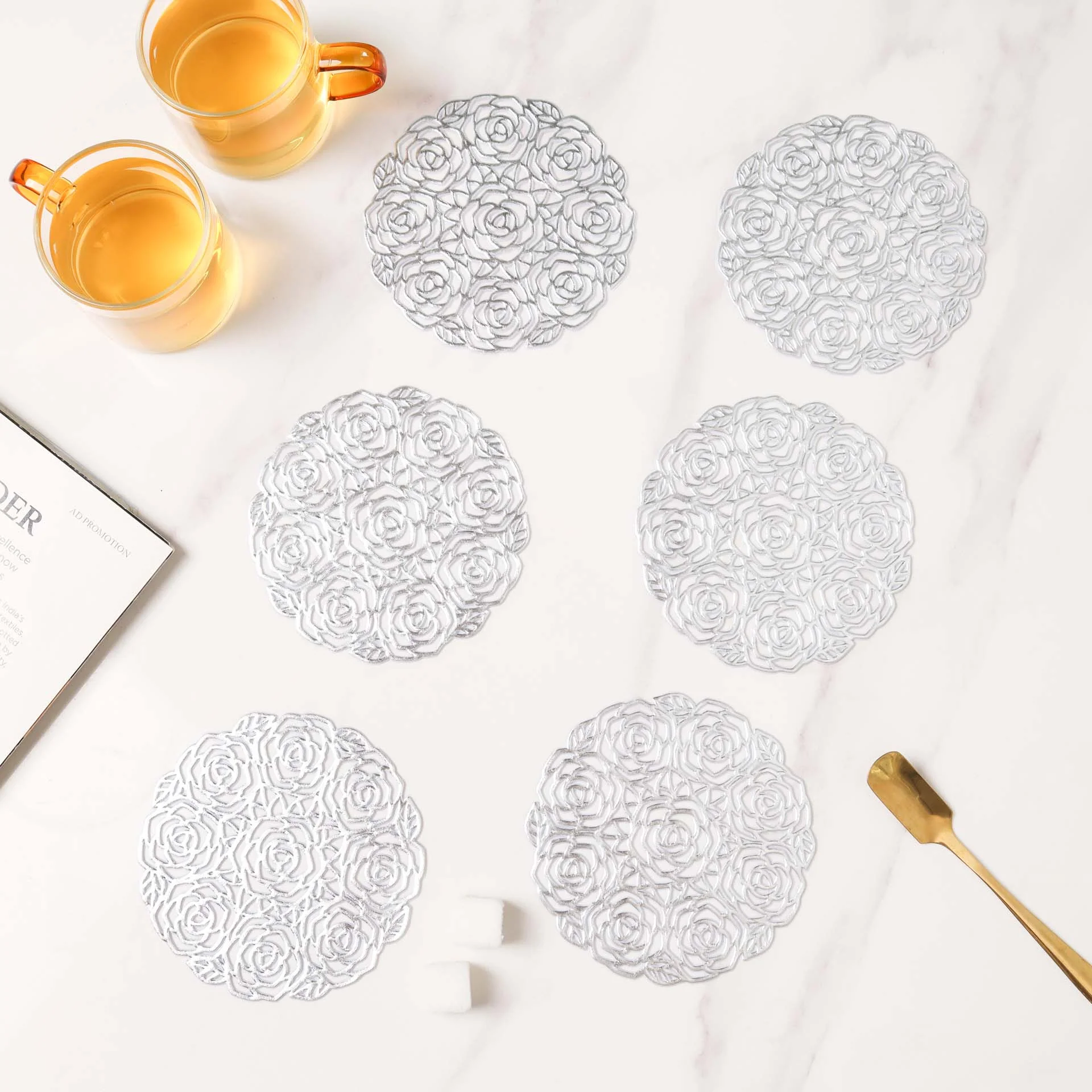 Rose Coaster Set of 6 - Image 5