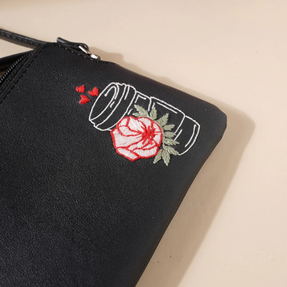Rose Coffee Mug Coin Pouch Black - Image 7
