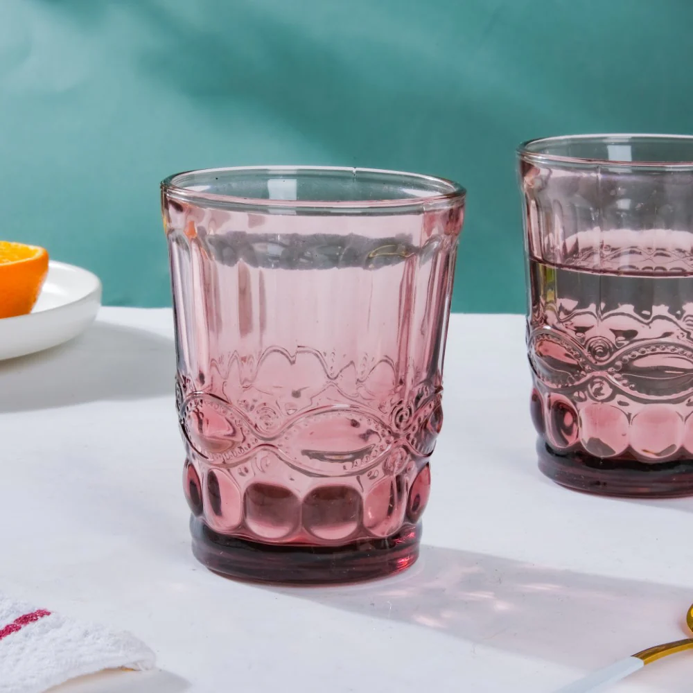 Rose Everyday Drinking Glass Mauve Set Of 6 250 ml - Image 5
