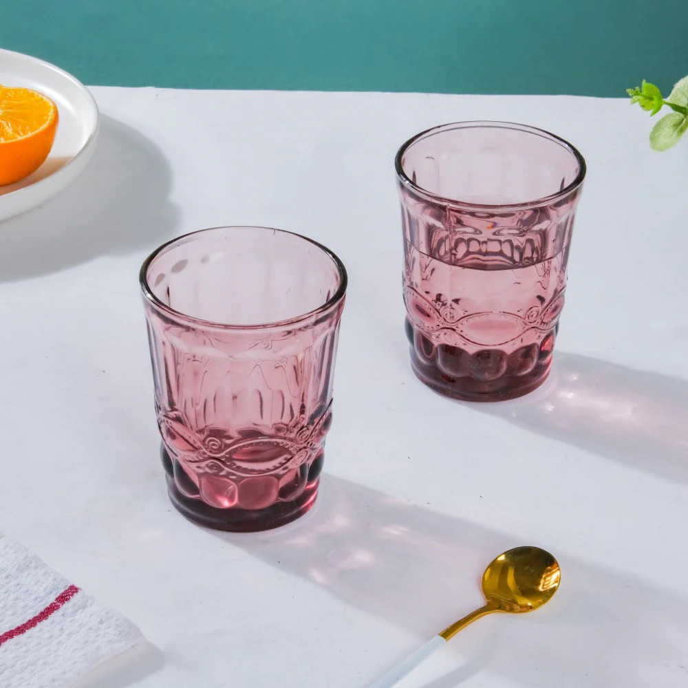 Rose Everyday Drinking Glass Mauve Set Of 6 250 ml - Image 7