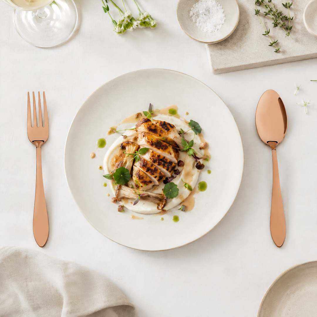 Rose Gold PVD Coated Cutlery Set Of 12 - Image 6
