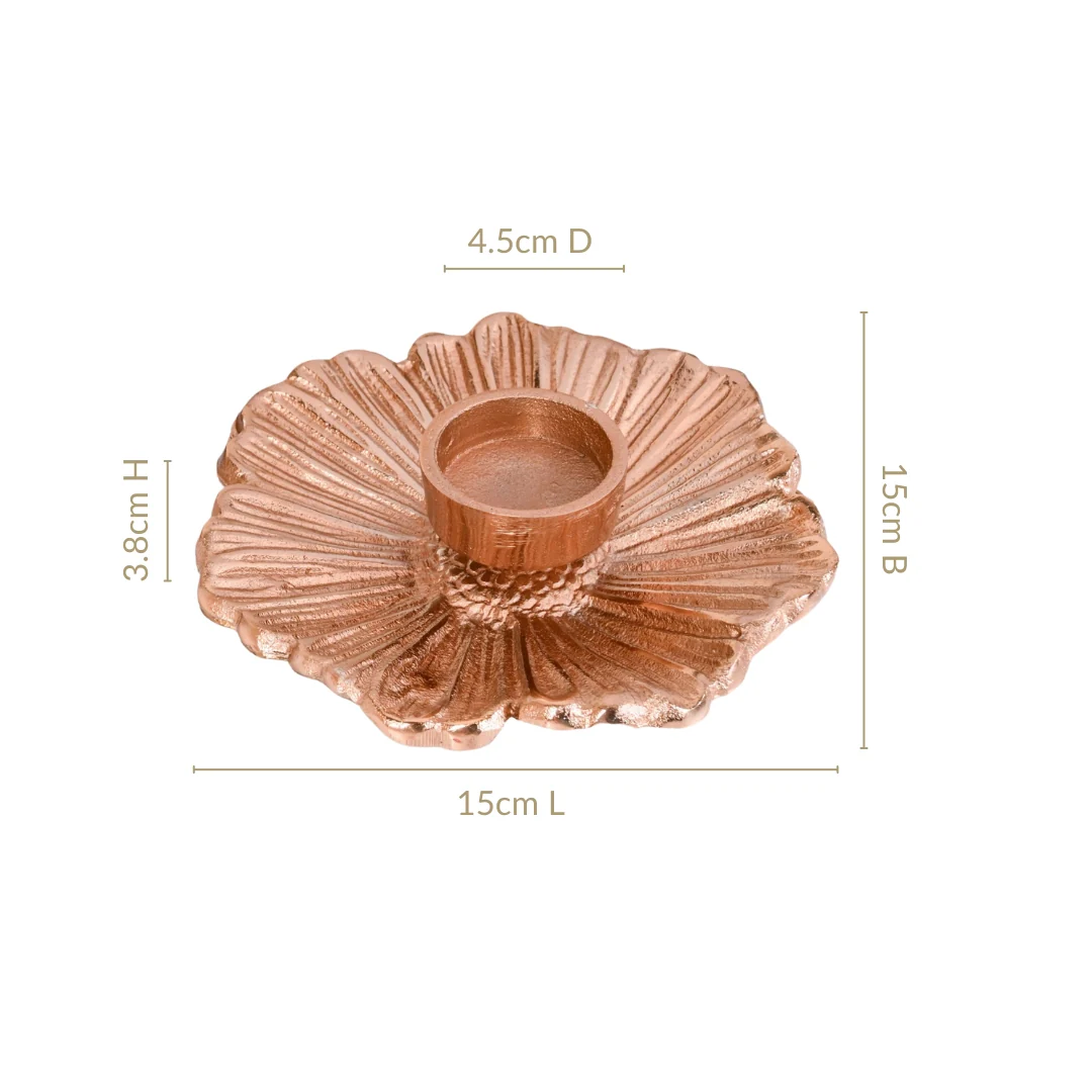Rose Gold Tealight Candle Holder Set Of 2 In Festive Gift Box - Image 4
