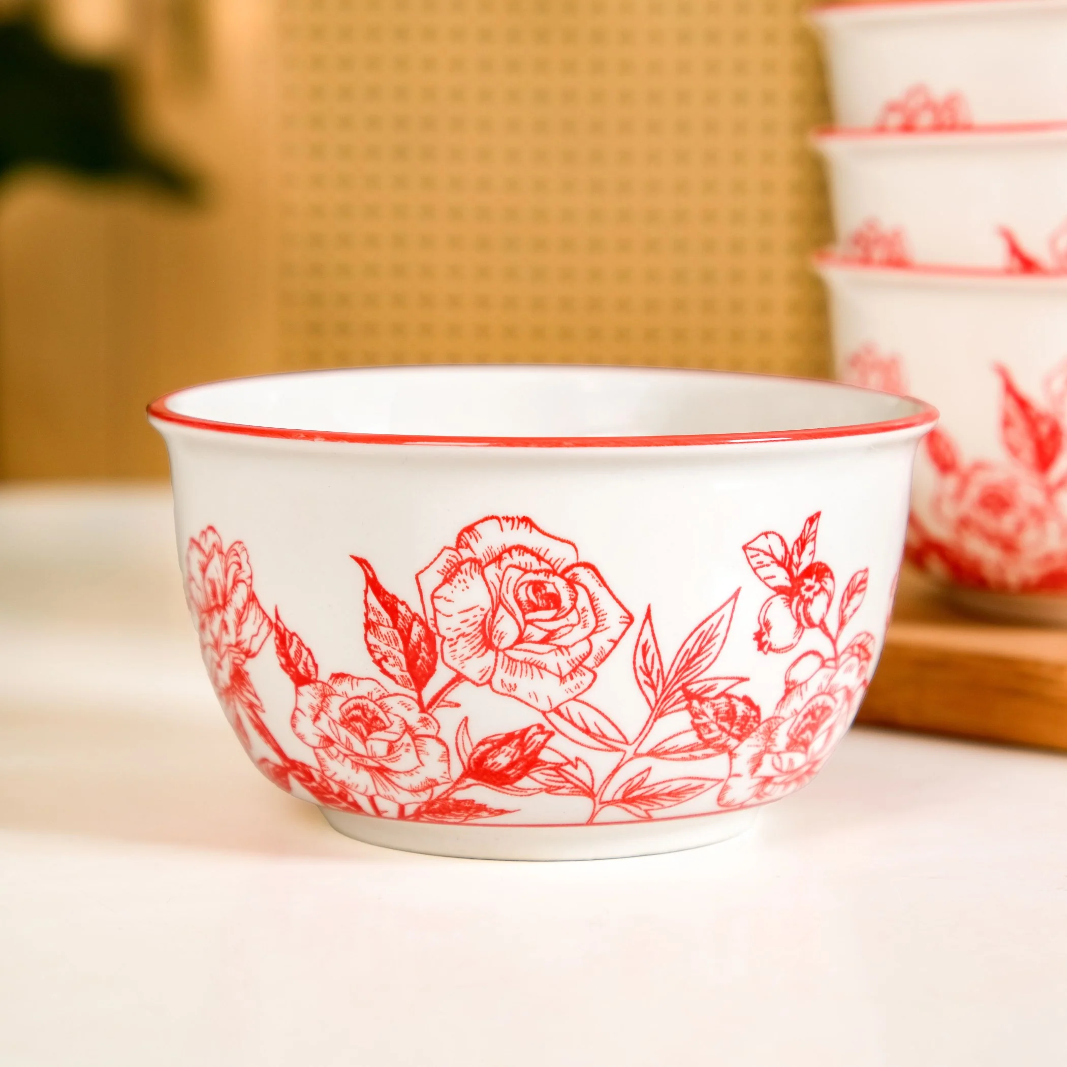 Rosetta Bowls And Spoons Set Of 4 400ml - Image 8