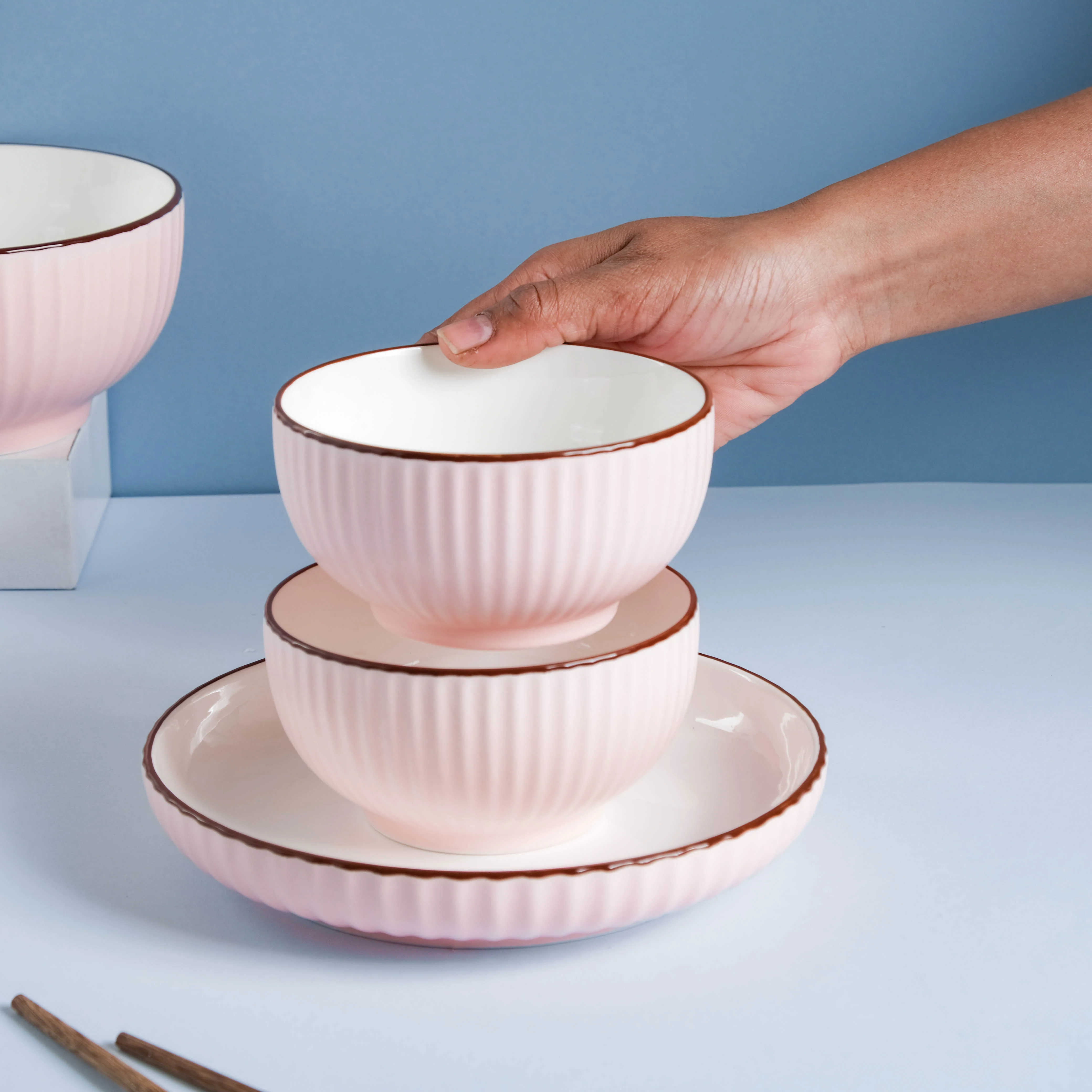 Rosy 10 Piece Soup Snack Set for 2 - Image 3