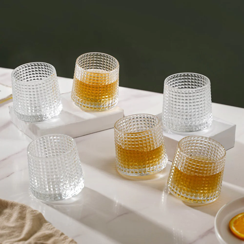 Rotating Drinking Glass Set Of 6 150ml - Image 6