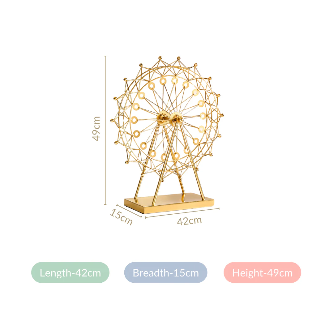 Rotating Ferris Wheel Large Metal Showpiece - Image 4