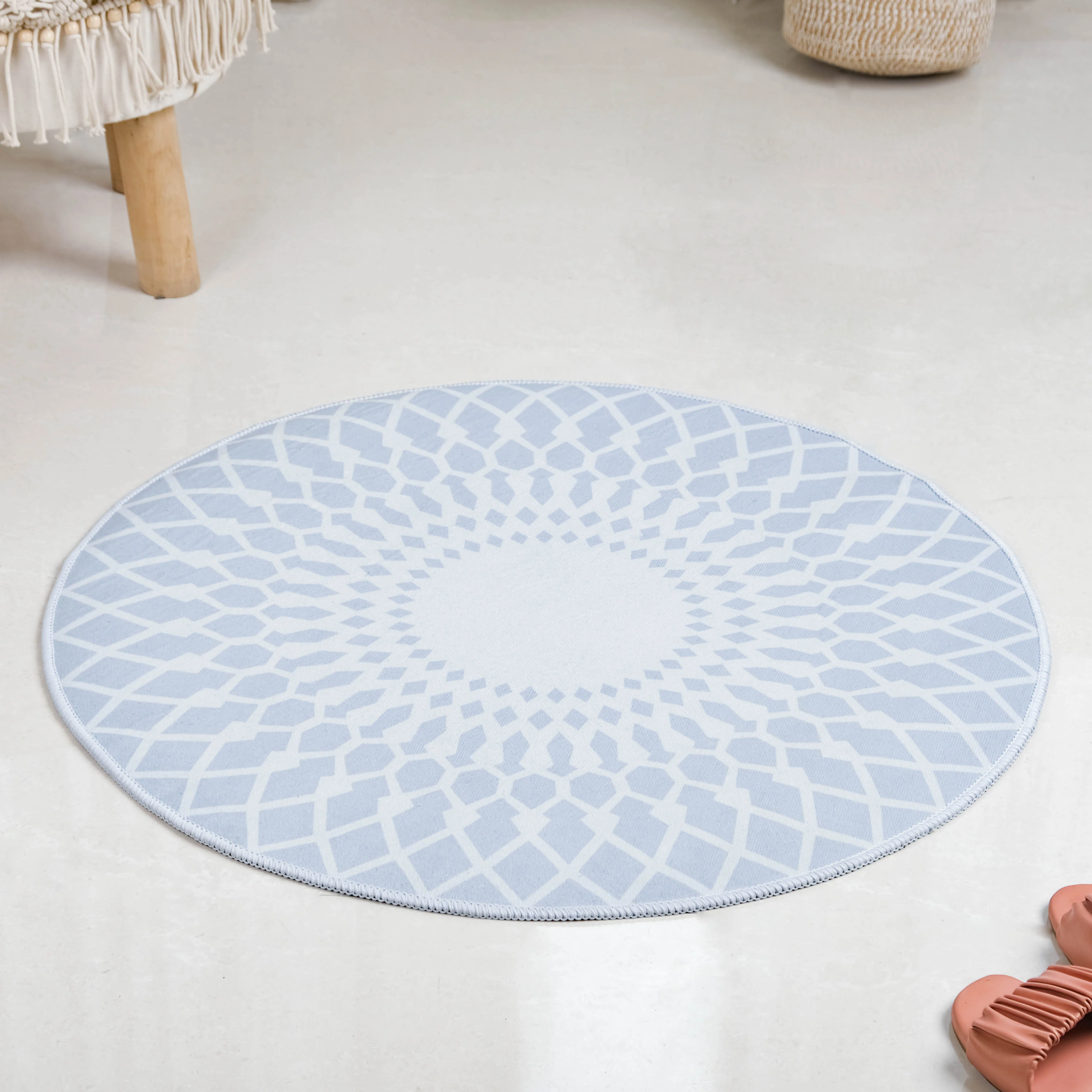 Round Carpet Grey - Image 4