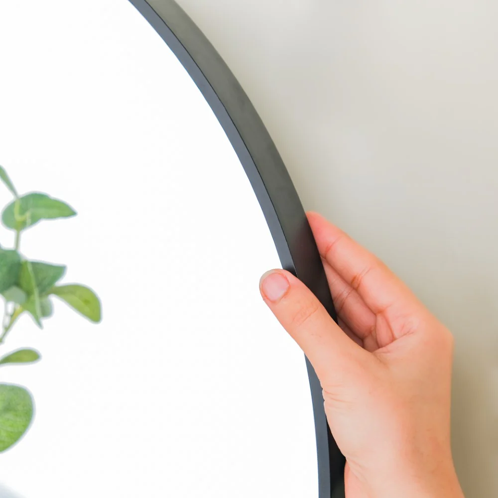 Round Mirror Black 31 Inch - Image 5