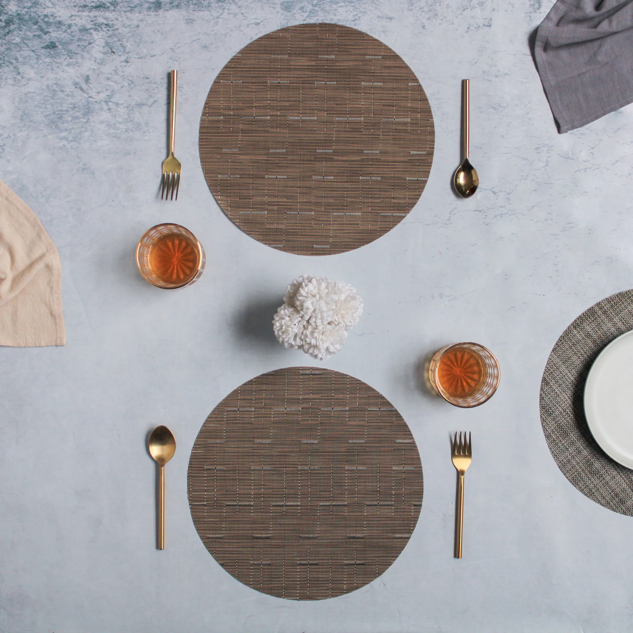 Round Placemat Bronze Set of 4