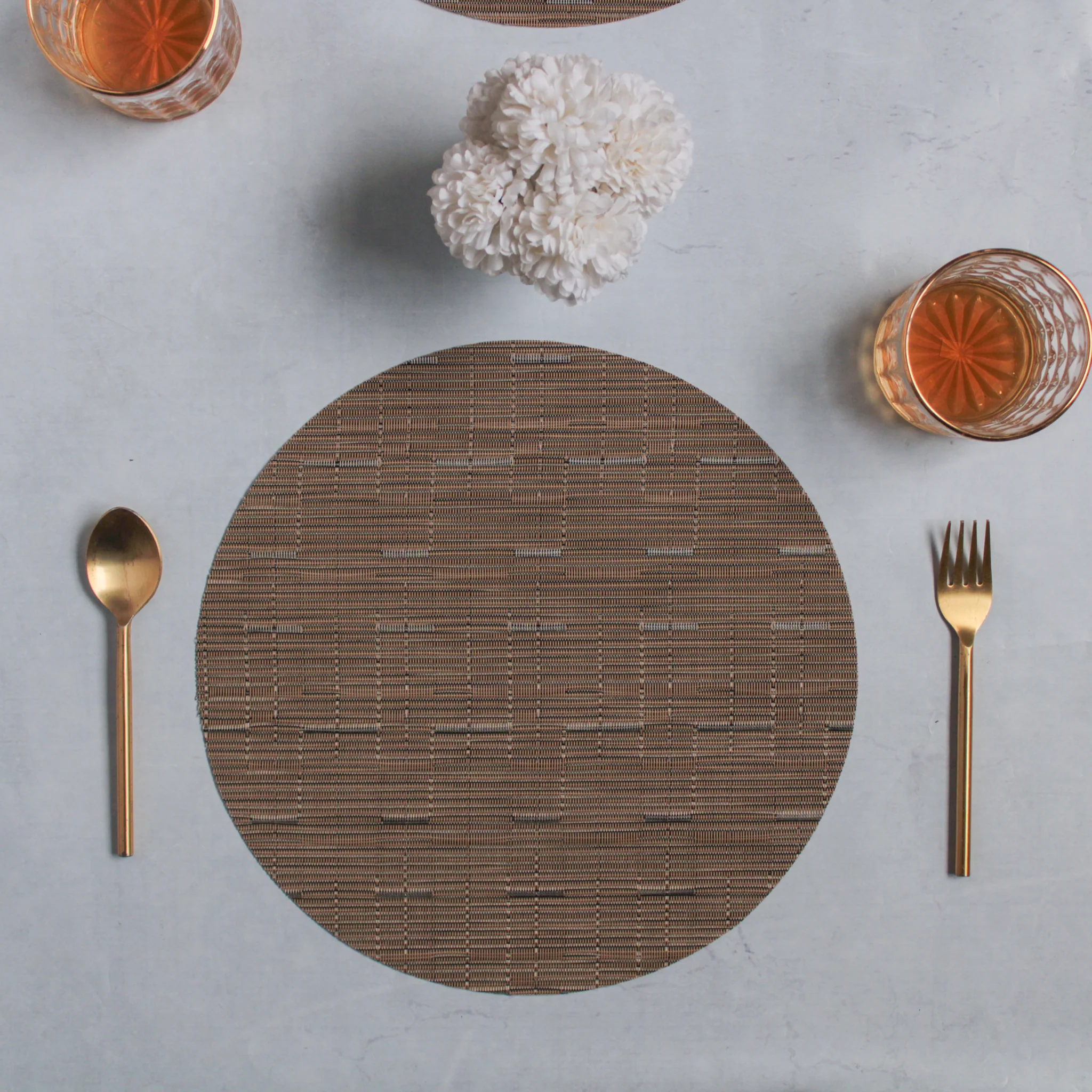 Round Placemat Bronze Set of 4 - Image 5