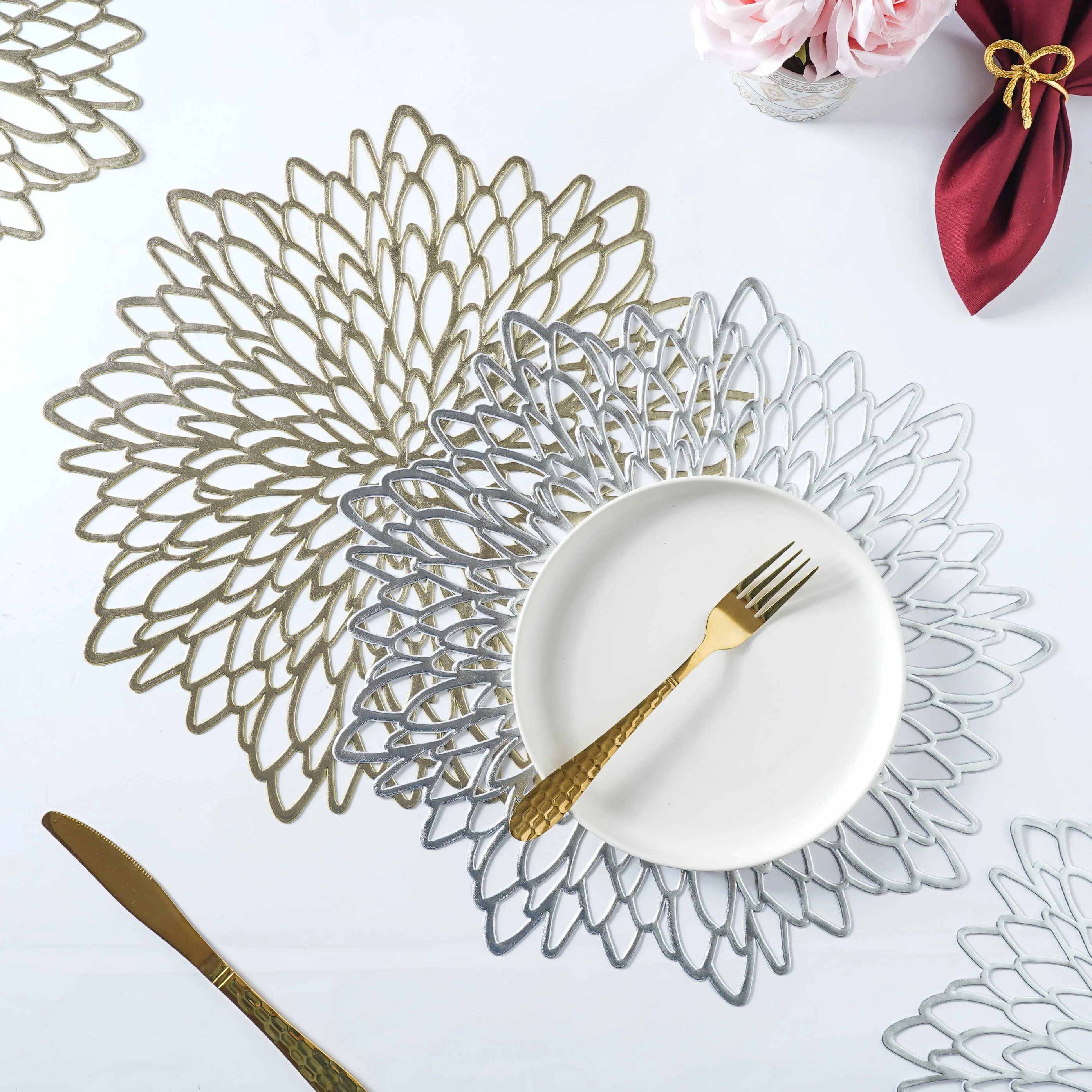Round PVC Table Mat Set of 2 - Image 2