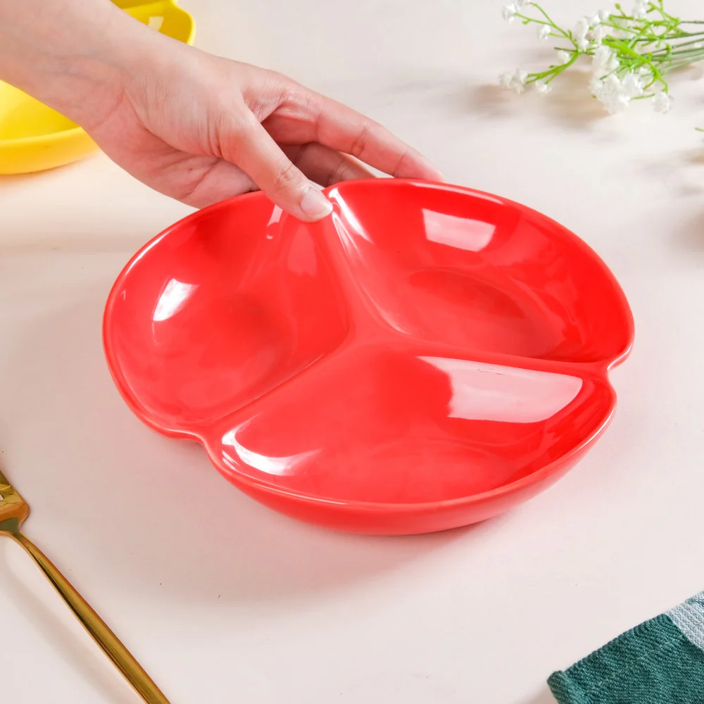 Round Section Plate Red 7.5 Inch - Image 2