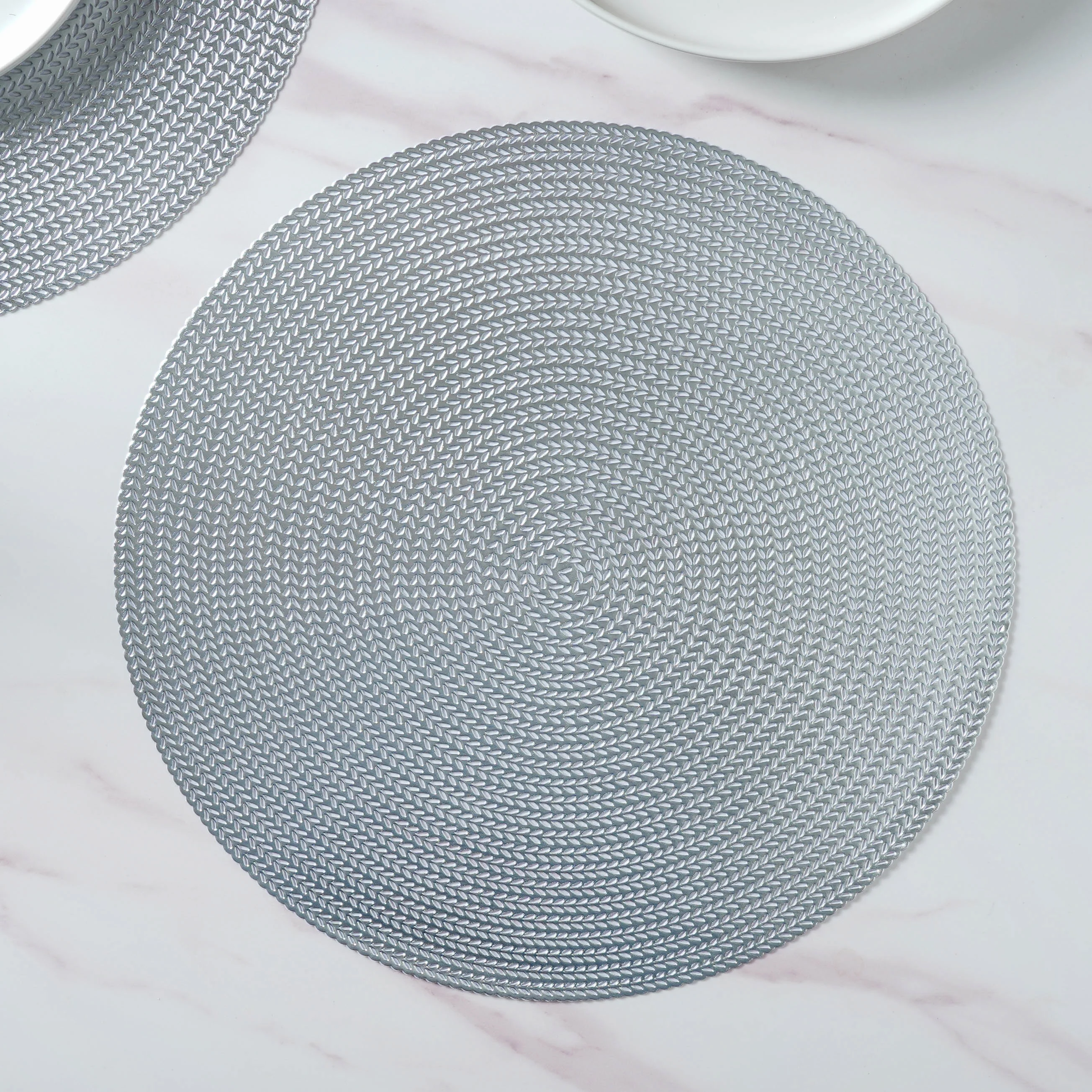 Round Silver Placemat Set of 6 - Image 9