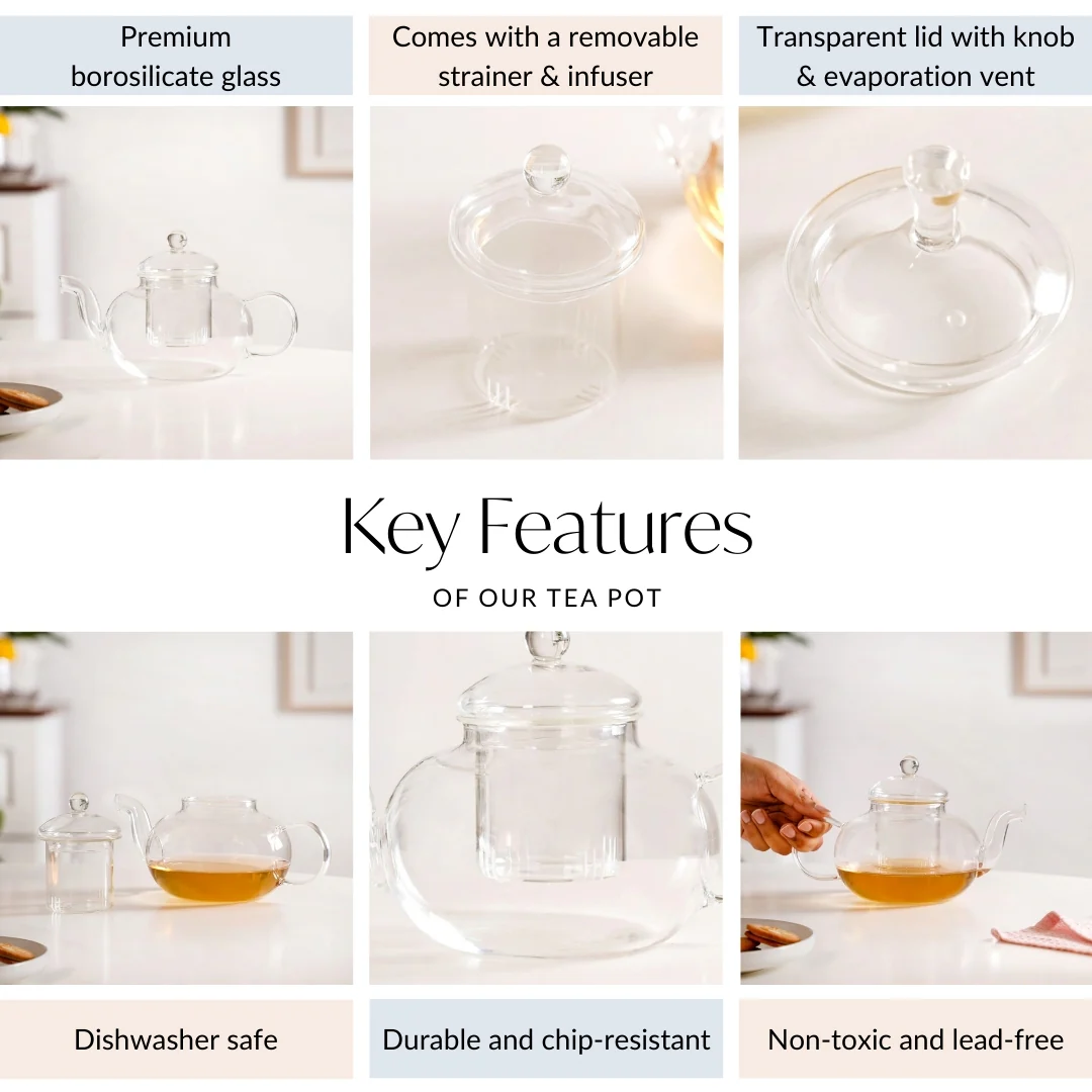 Royal Teapot With Infuser 1000ml - Image 4