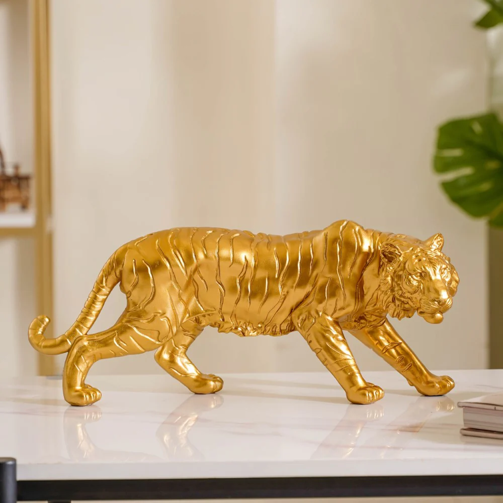 Royal Tiger Figurine Gold - Image 4