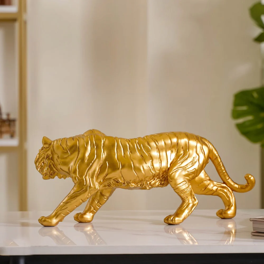 Royal Tiger Figurine Gold - Image 9