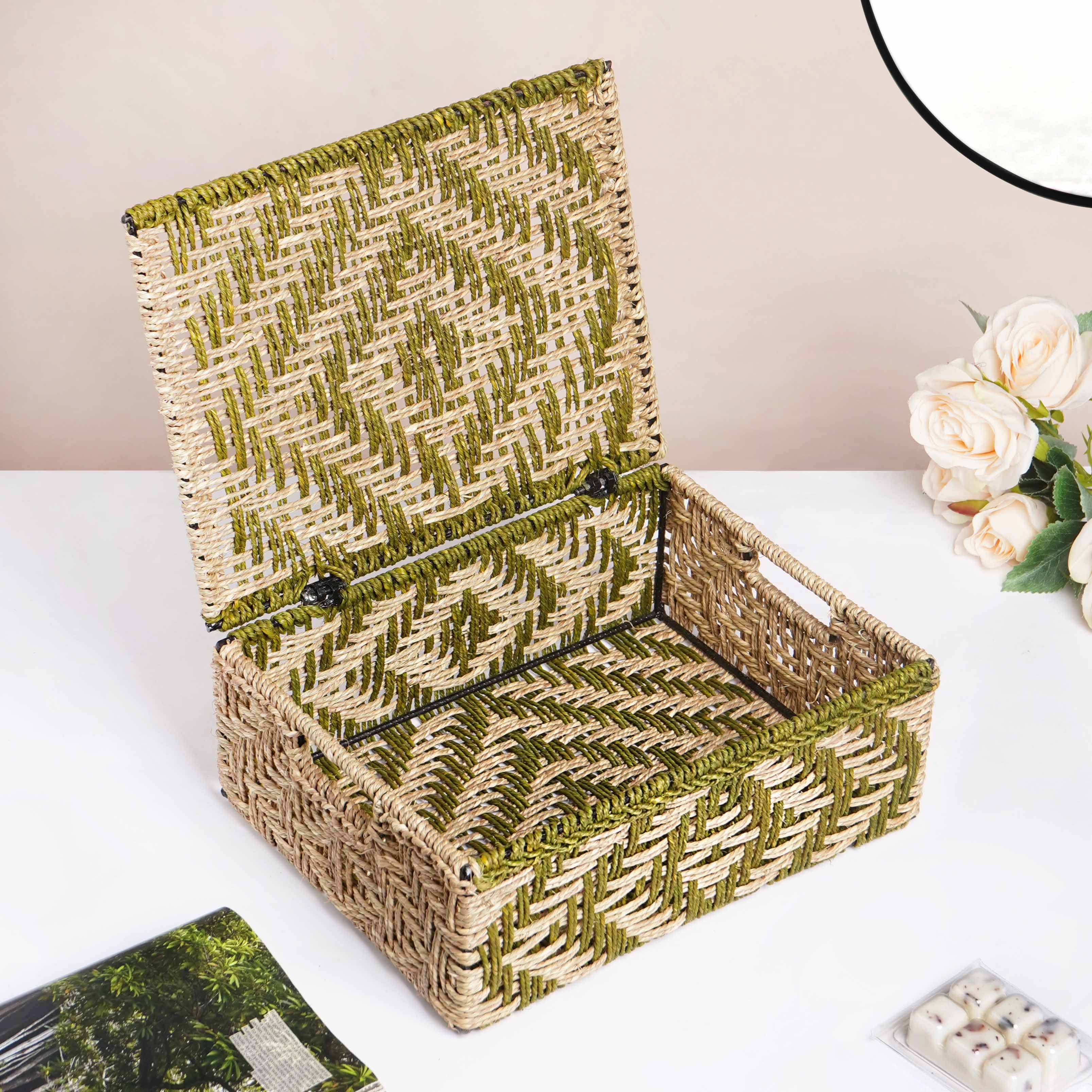 Sabai Storage Organiser With Top Cover Set Of 2 Green - Image 7