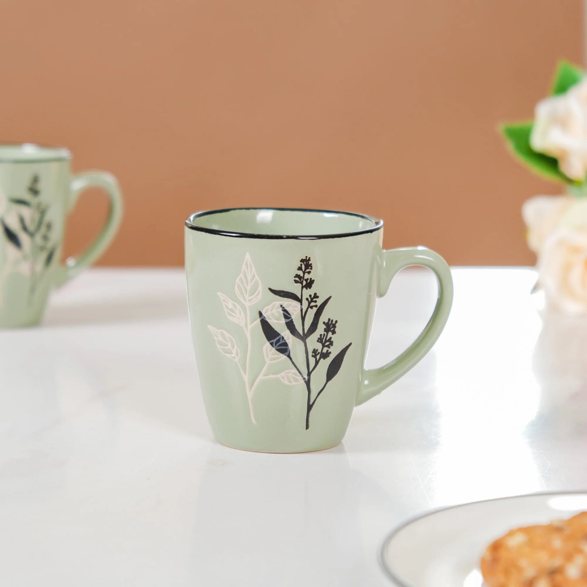Sage Green Hygge Coffee Mug Set of 6 250ml - Image 3