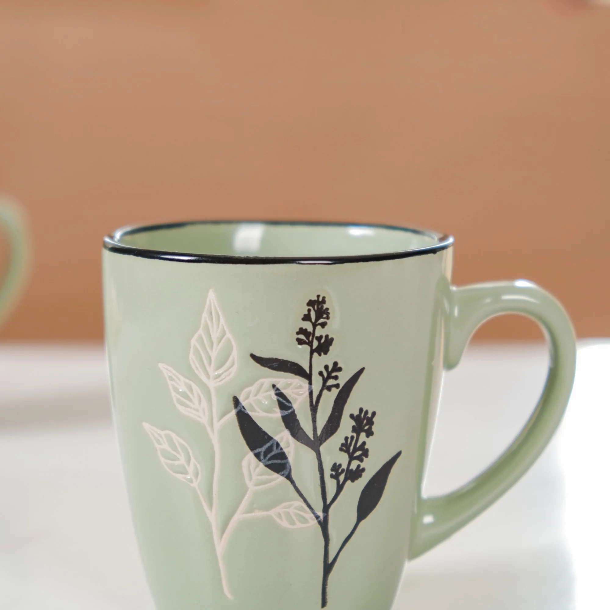 Sage Green Hygge Coffee Mug Set of 6 250ml - Image 8