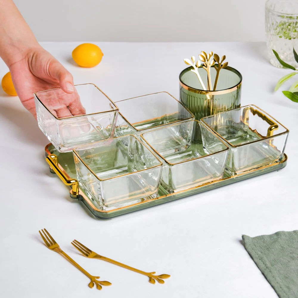 Sage Green Snack And Sweets Bowl Set of 13 - Image 4