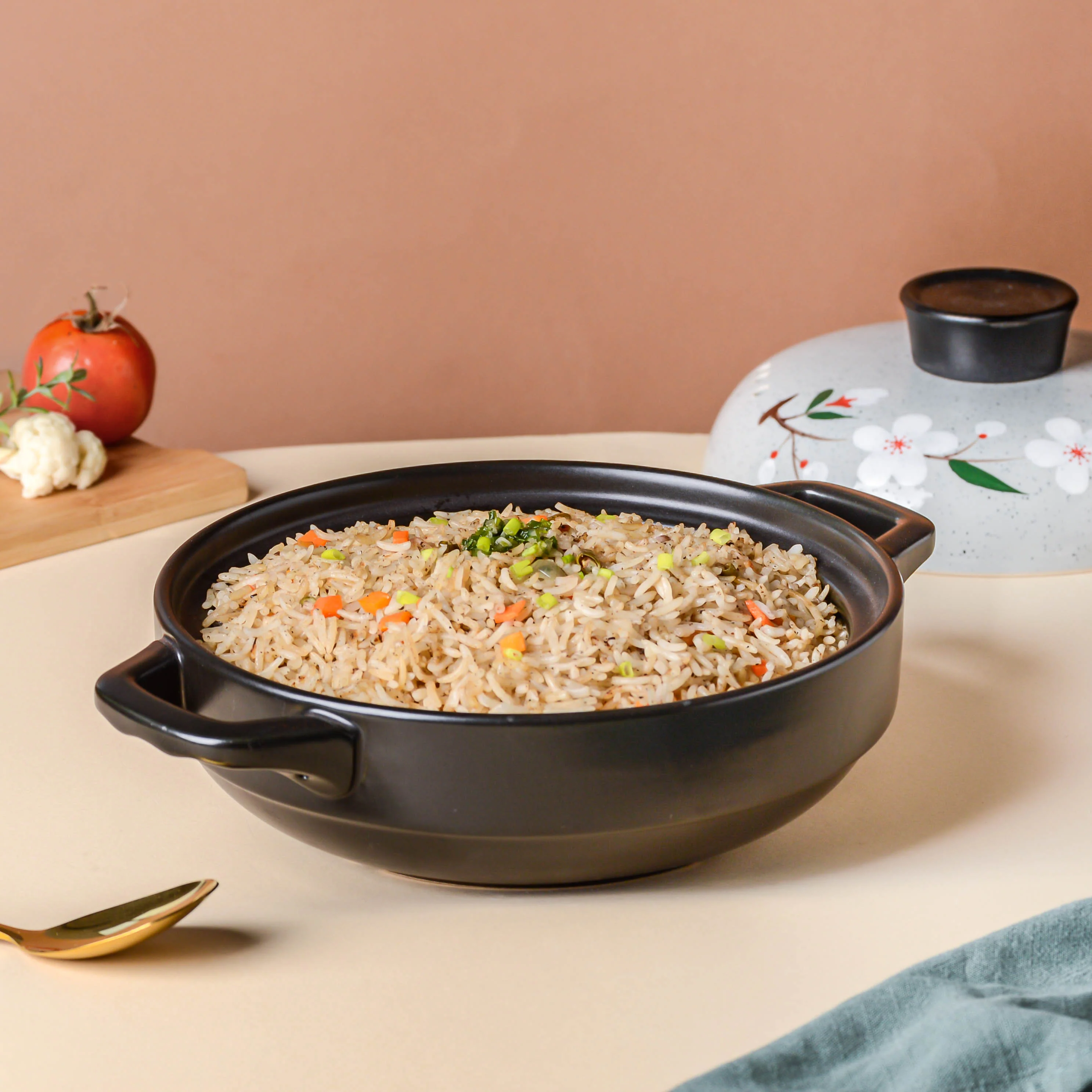Sakura Shallow Cooking Pot Grey - Image 2