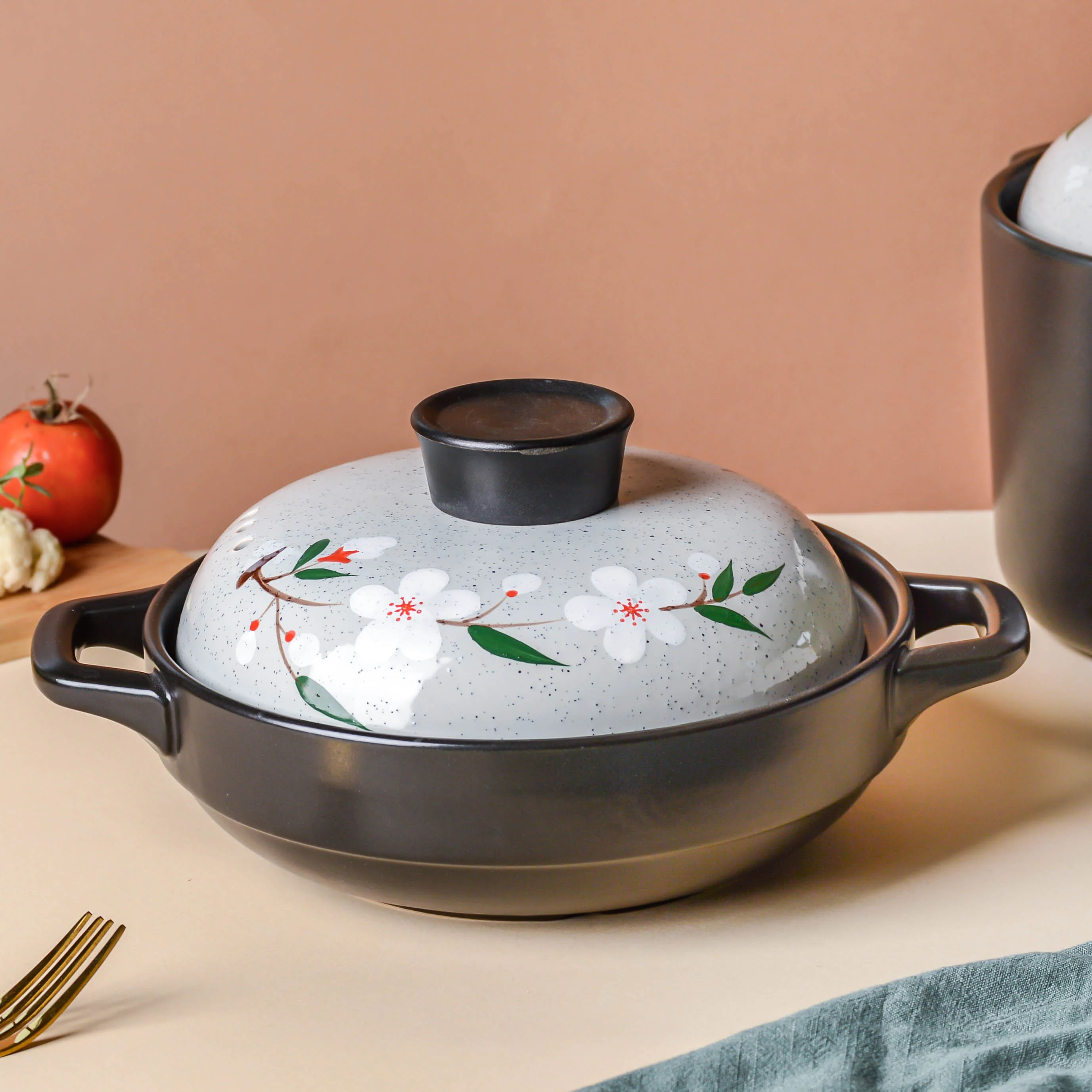 Sakura Shallow Cooking Pot Grey - Image 5