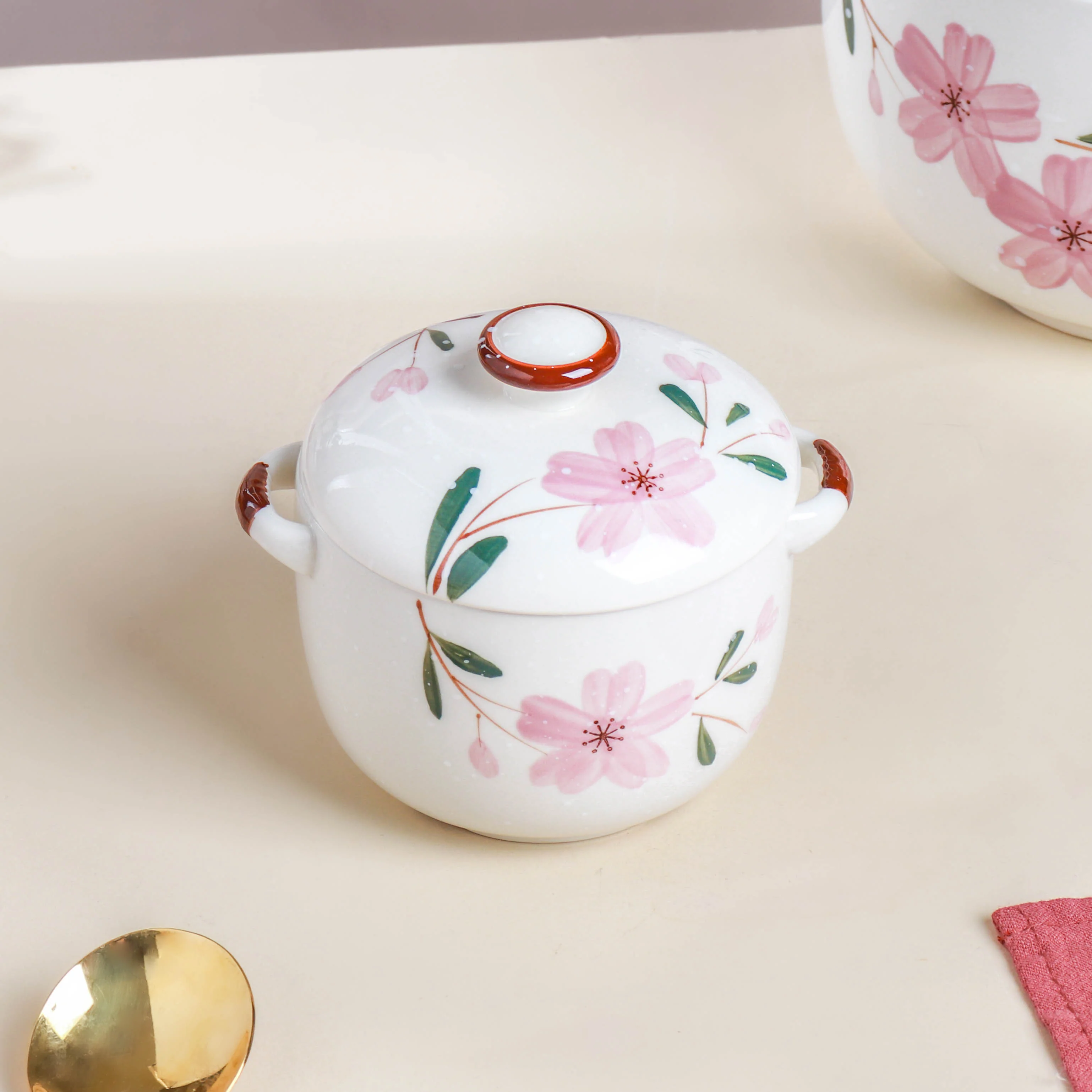 Sakura White Soup Pot Small - Image 8