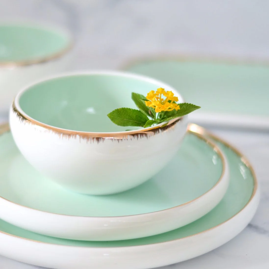 Salad Bowl Mint 300 ml - Image 9