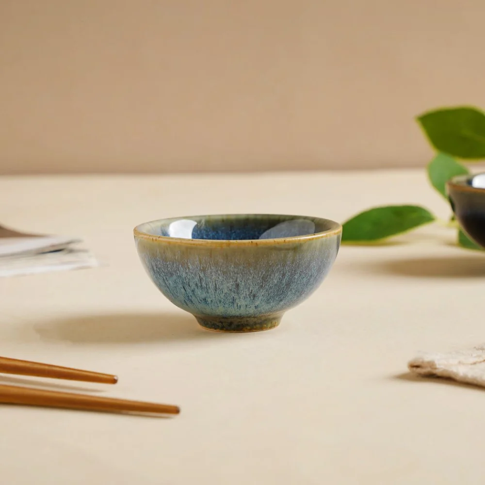 Sapphire Glazed Ceramic Dip Bowl Blue 50 ml - Image 10