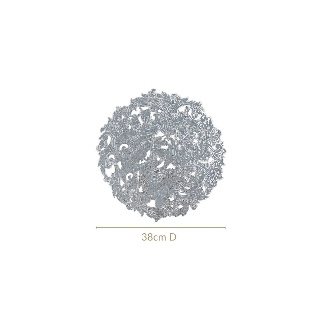Icy Blue Luxe Round Tablemat Set Of 6 - Image 3