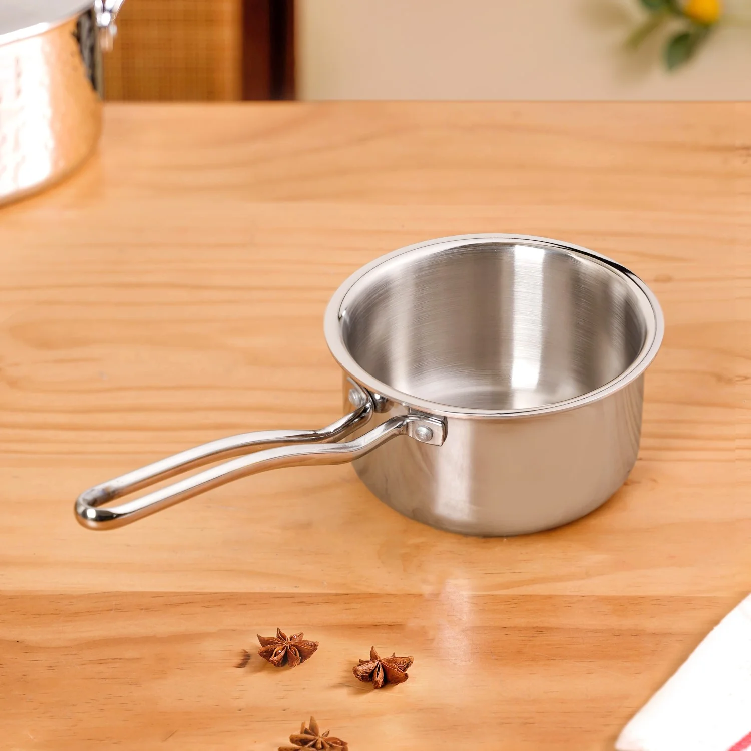 Saucepan Tri Ply Stainless Steel 1100ml - Image 9