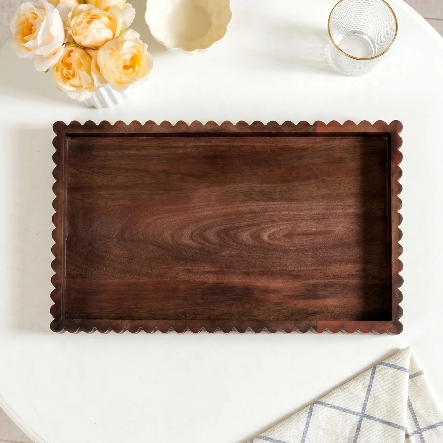 Scallop Rim Nero Platter Rectangle 41x25cm - Image 7