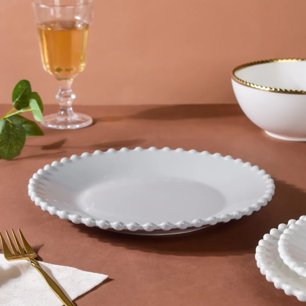 Scalloped Dinner Plate Grey 10 Inch - Image 5