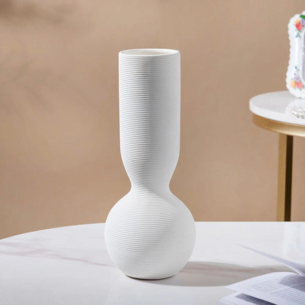 Scandinavian Round Bottom Ceramic Vase - Image 4