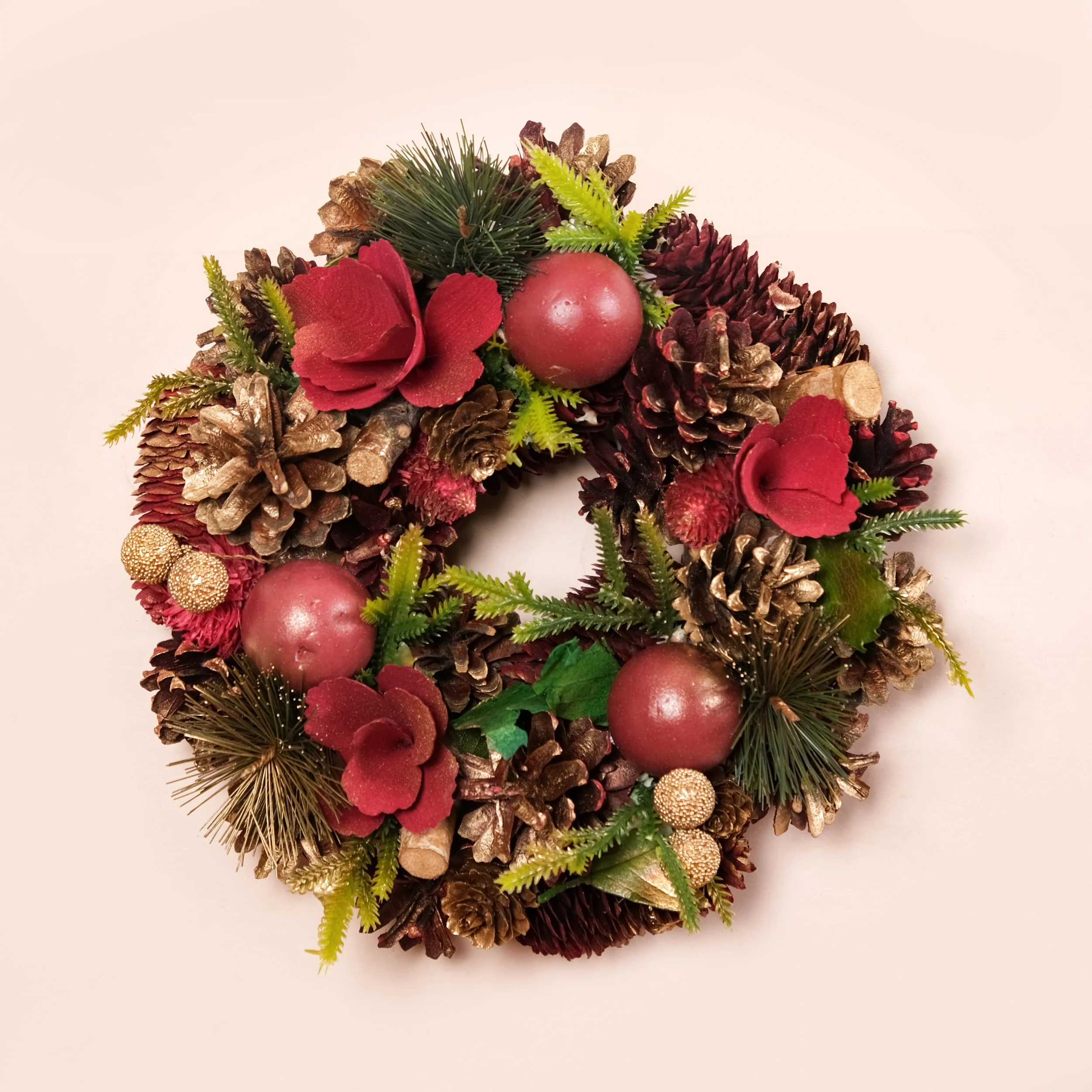 Scarlet Winter Wreath For Seasonal Wall Decor - Image 7