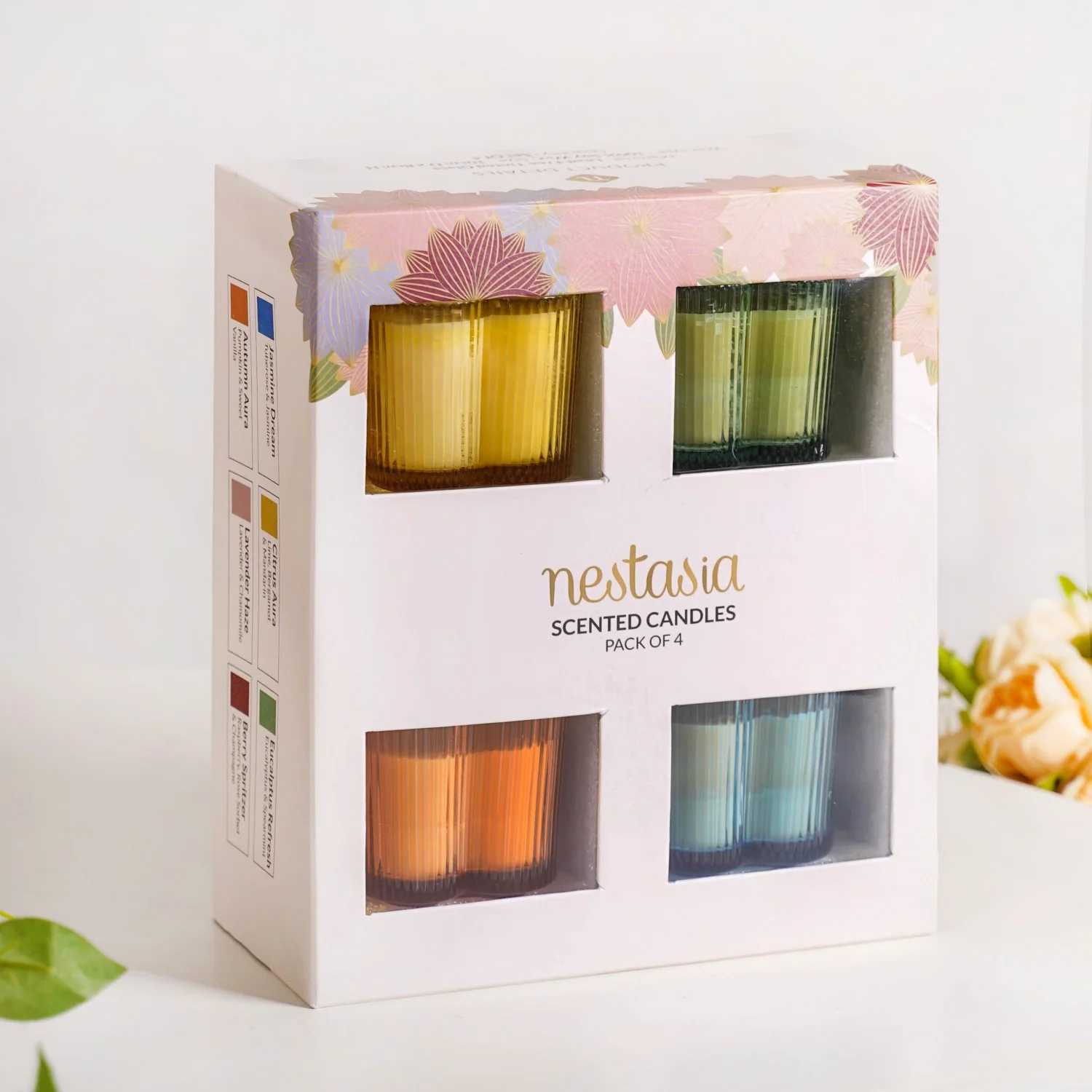 Scented Oasis Fragrant Lucky Leaf Candle Set Of 4 - Image 2
