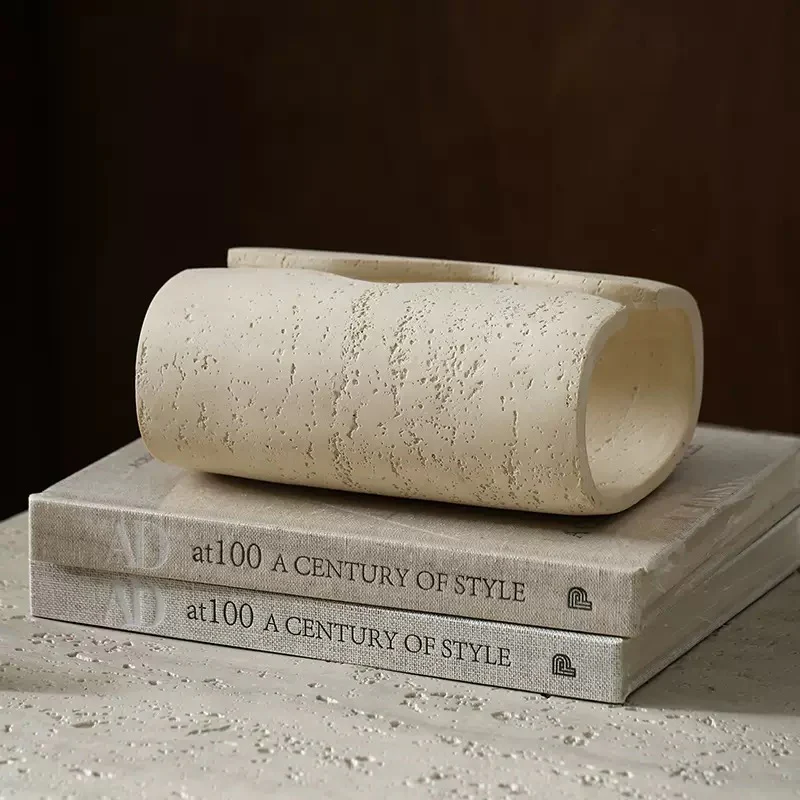 Sculpt Wave Tissue Holder Beige - Image 9