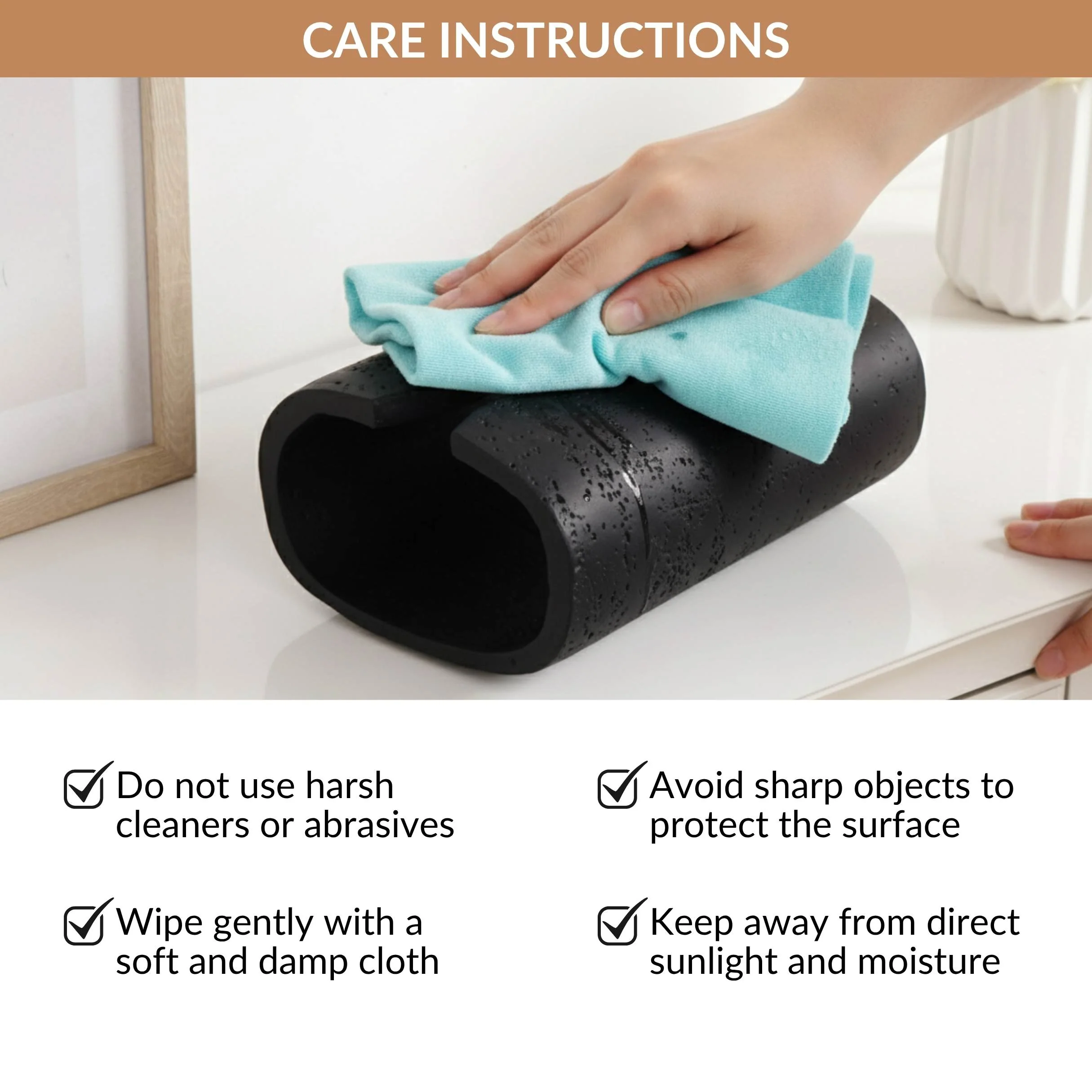 Sculpt Wave Tissue Holder Black - Image 8