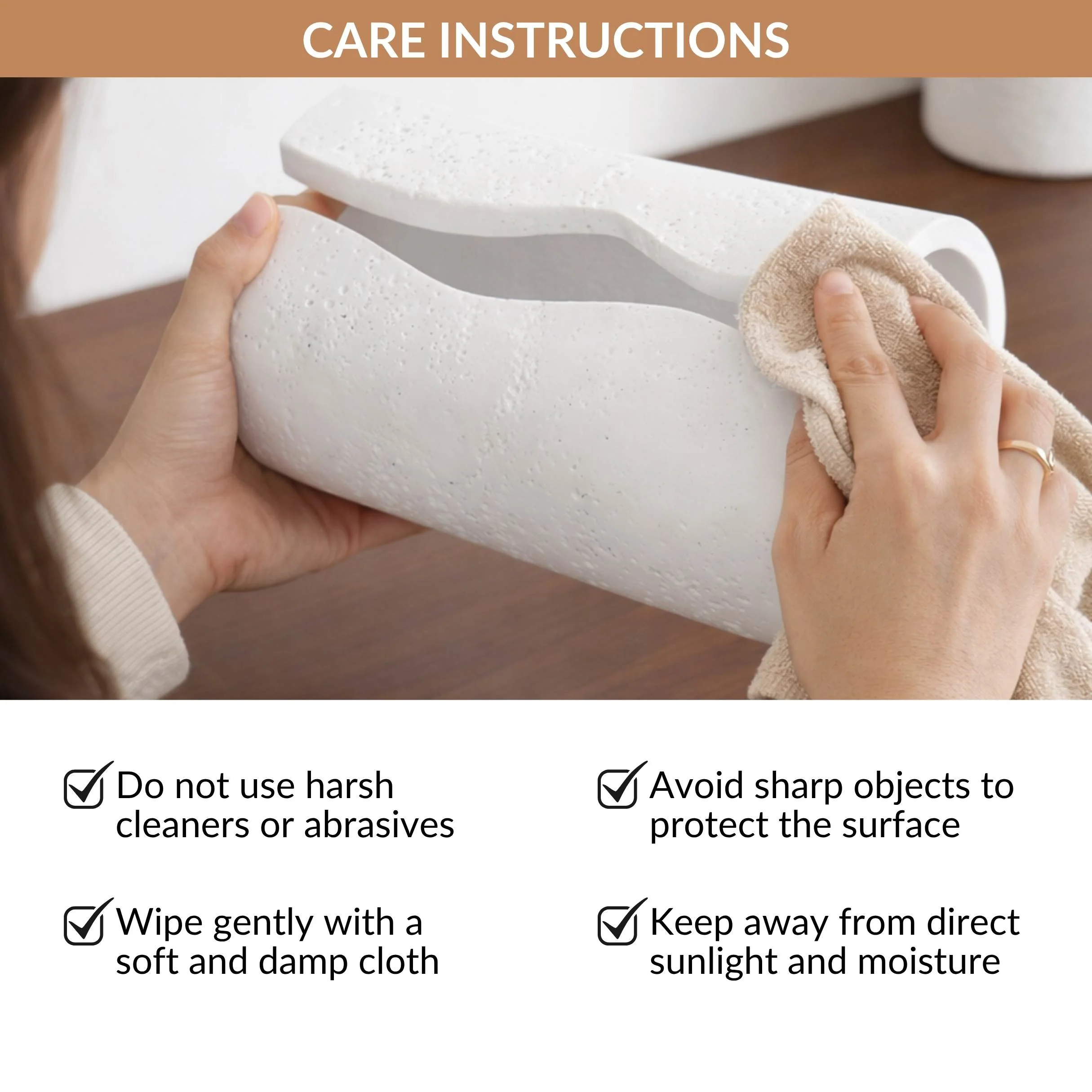 Contemporary Tissue Holder White - Image 7