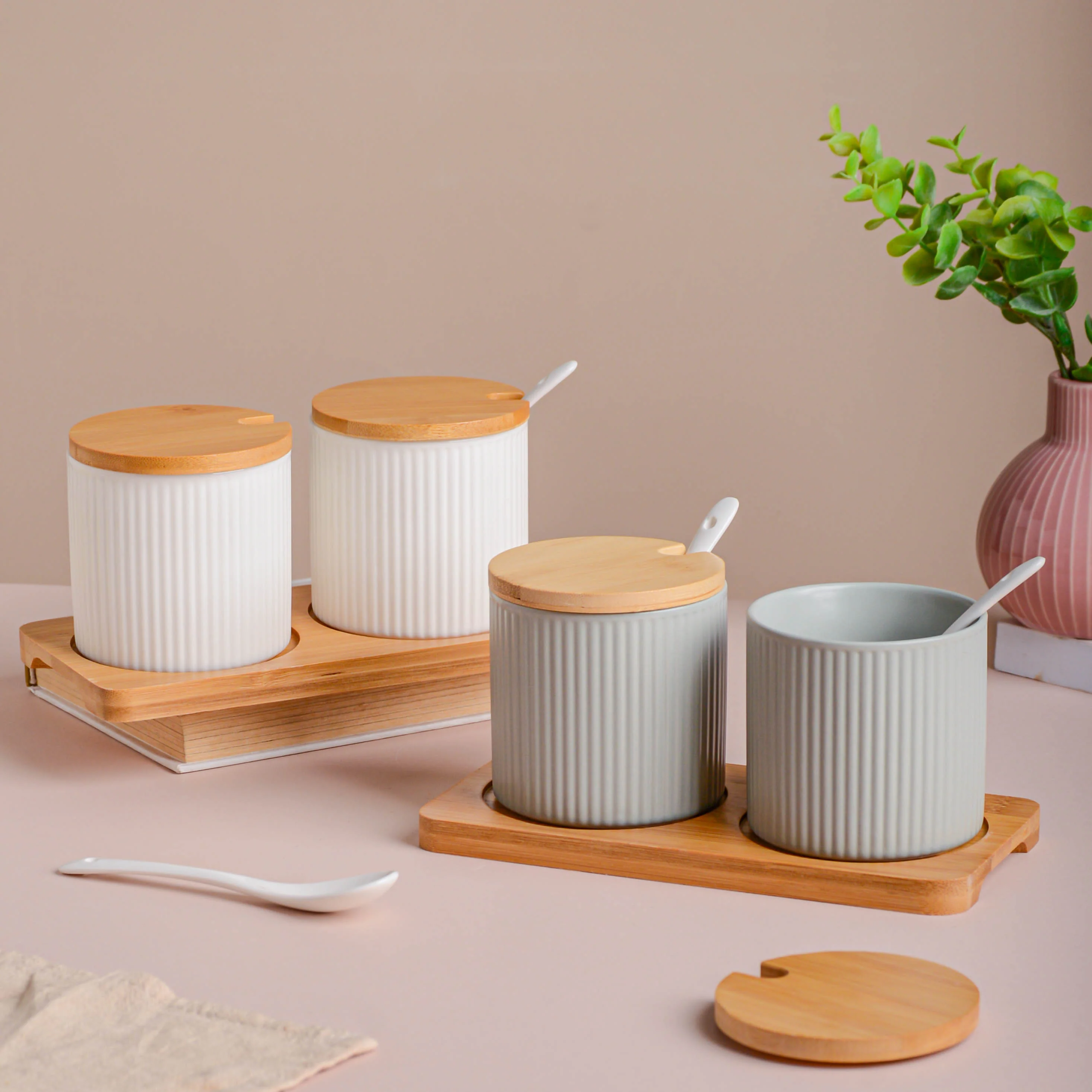 Seasoning Jar Set of 2 with Tray
