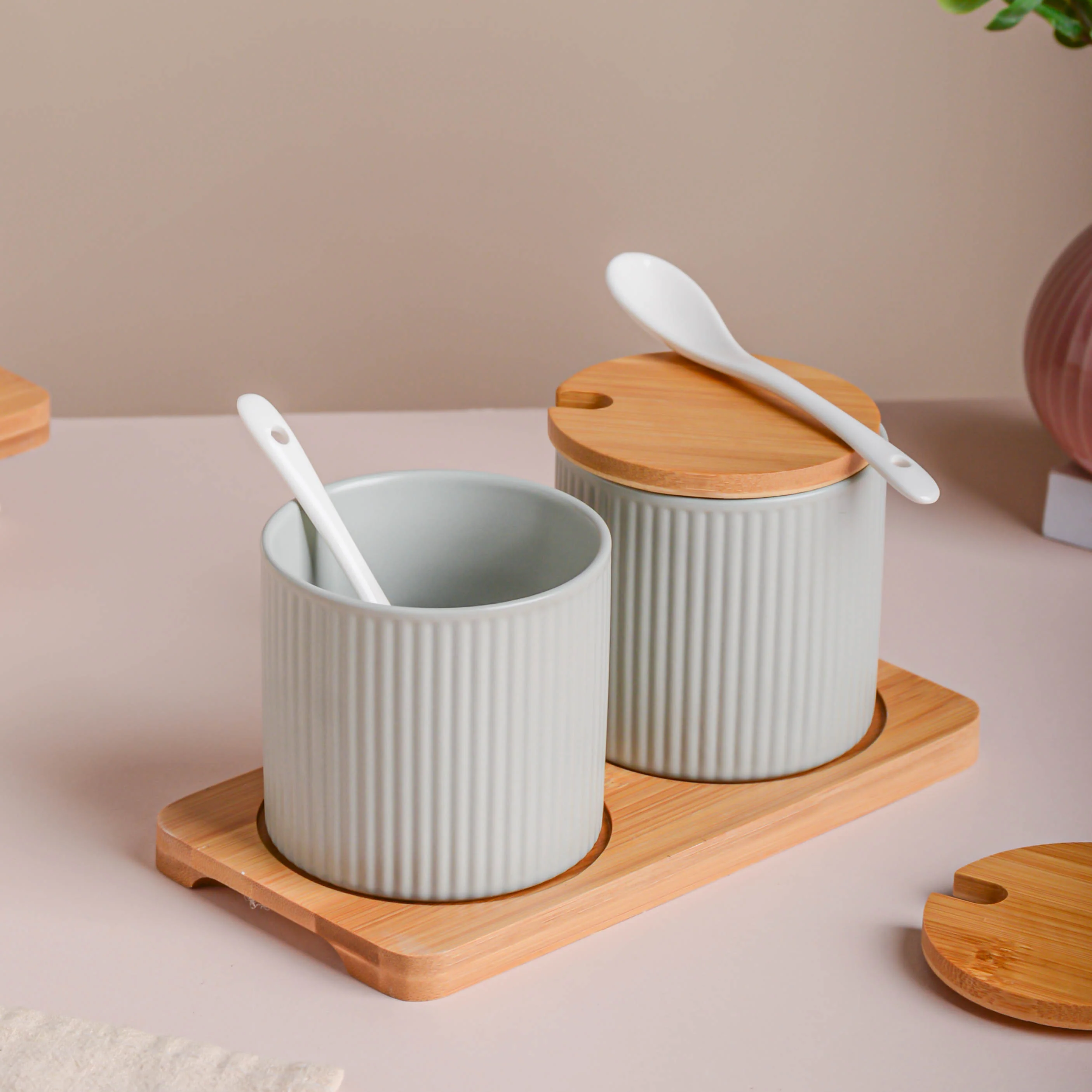 Seasoning Jar Set of 2 with Tray - Image 13