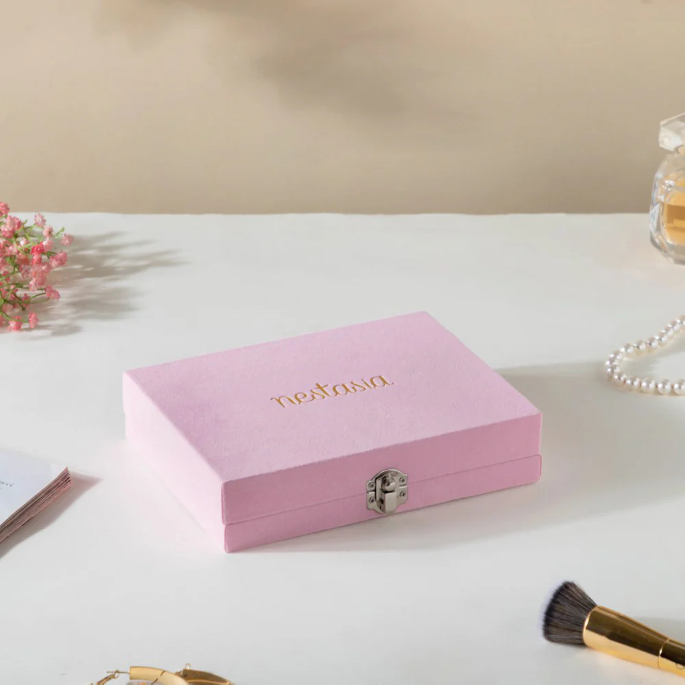 Sectioned Jewellery Box Pink - Image 10