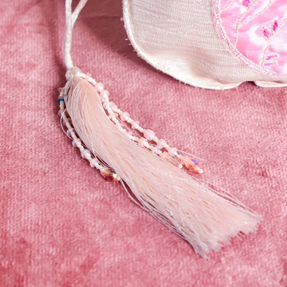 Seher Floral Potli Bag Off White - Image 7