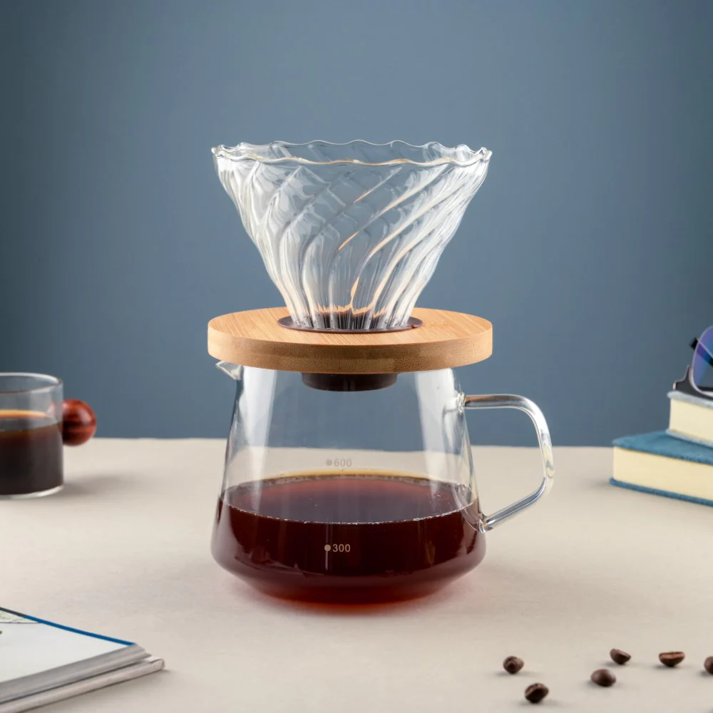Self Brew V60 Glass Drip Coffee Maker with Pot 700ml