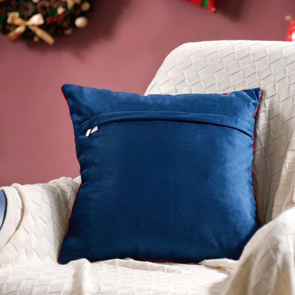 Sequin Star Velvet Cushion Cover 16 X 16 Inch - Image 3