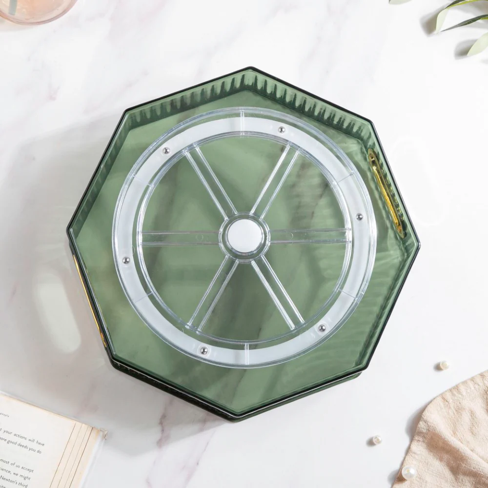 Serafina Octagon Rotating Tray Green 10 Inch - Image 7