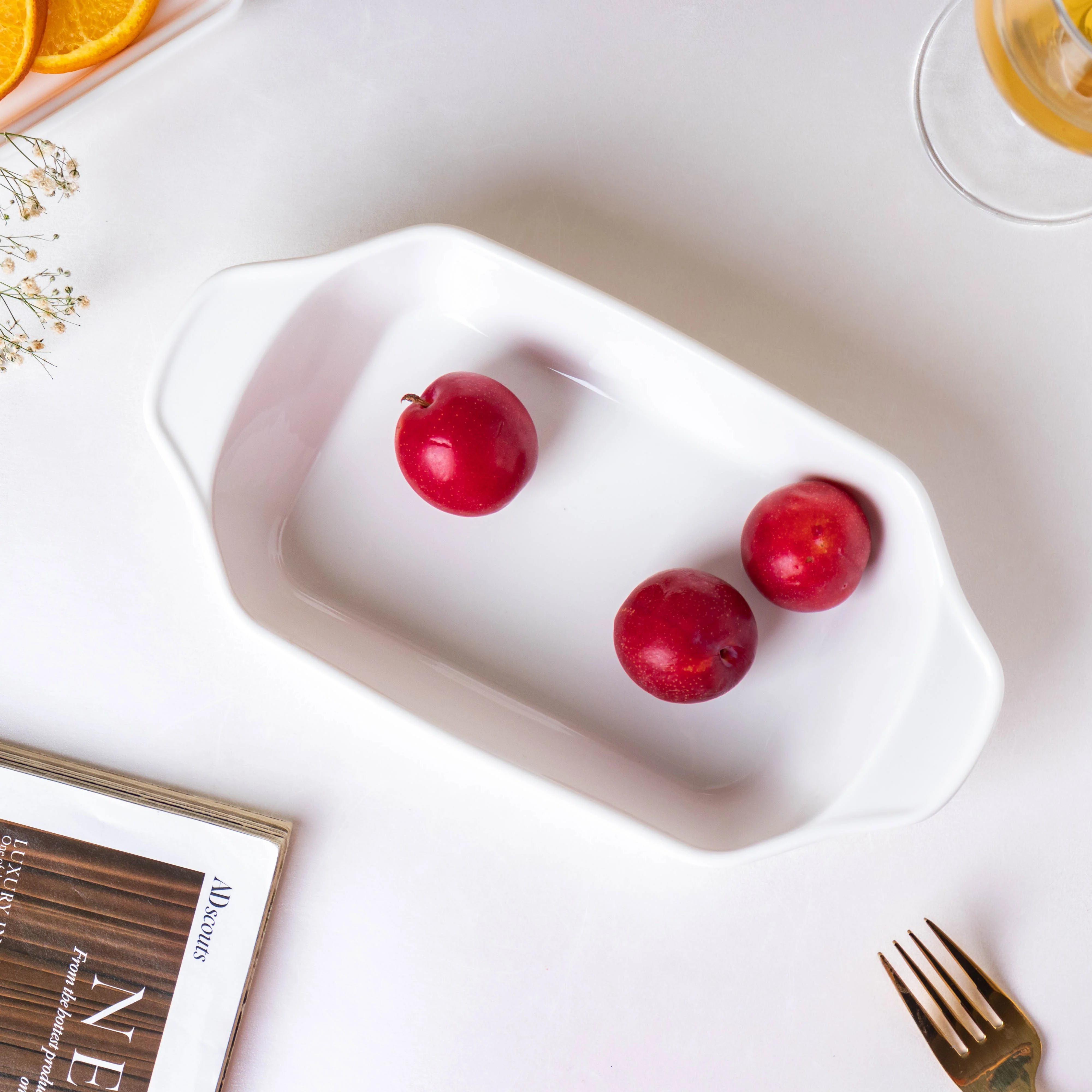 Serena Lily White Plate For Baking - Image 6
